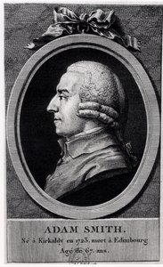 Adam Smith (1723-90) portrémedalion alkotó: French School