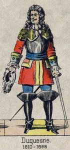 Ábrahám, Duquesne márki (1610 - 1688), francia Marin portréja. Epinal képe a 19. század végéről. alkotó: French School