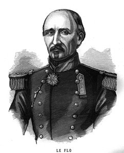 Adolphe Le Flo (1804-1887), a francia Armee tábornokának és politikusának portréja. Metszet a „Les Illustrations De L