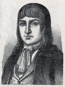 Jerome Le Bras des Forges amatőr portréja, Boishardy lovagja (Bois hardy vagy Bois-Hardy), a francia forradalom Chef chouanja (1762-1795) 1889-es metszet. Magángyűjtemény. alkotó: French School