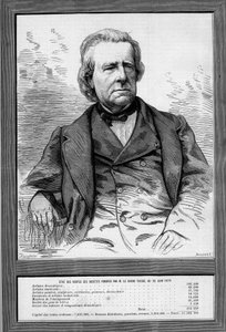 Taylor báró (Isidore Justin Severin Taylor) (1789-1879), francia drámaíró és emberbarát portréja. Metszet a „” Le Monde Illustré”” 1172. számában, 1879. szeptember 13. alkotó: French School