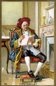 Fontenelle (1657-1757) Bernard Le Bouyer (Le Bovier) portréja. A 19. század végének kromolitográfiája. alkotó: French School