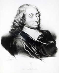 Blaise Pascal (1623-62) portréja, amelyet Francois Seraphin Delpech (1778-1825) vésett alkotó: French School