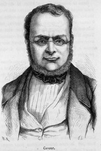 Camillo Benso, Cavour gróf (1810 - 1861) olasz államférfi portréja – Henri Martin „Franciaország története” c. alkotó: French School