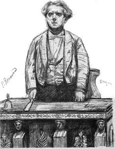 Charles Floquet (1828-1896) francia jogász és politikus portréja. Metszet a „La gazette du dimanche” január 16-án alkotó: French School