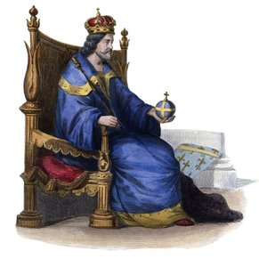I. Károly nápolyi (Anjou Károly) (1227-1285), szicíliai király portréja. alkotó: French School