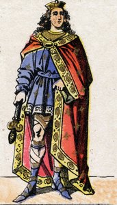 II. Clovis, a frankok királyának portréja (633-657. v.). alkotó: French School