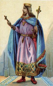 Clovis, a frankok királyának portréja 481-től 511-ig. alkotó: French School