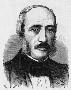 Edmond Becquerel (1820 - 1891) francia fizikus portréja az „Album de la Science; jeles tudósok; Nagy felfedezések””” 1896. alkotó: French School