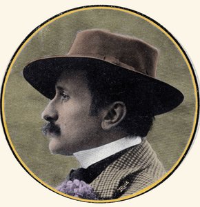 Edmond Rostand (1868-1918) francia író portréja. alkotó: French School
