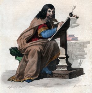 Einhard (Eginhard, Einhart, Einard, Einhard) (775-840), frank tudós és udvaronc portréja. alkotó: French School