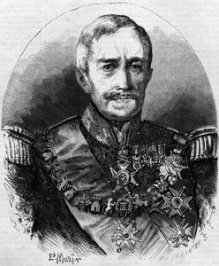 Spirit Victor Elisabeth Boniface de Castellane (1788-1862), francia marsall portréja. Metszet a „” Le Monde Illustré”” 56. számában, 1858. május 1. alkotó: French School
