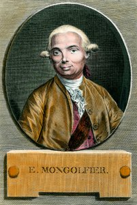 Etienne de Montgolfier (1745-1799), a hőlégballon feltalálójának portréja. 18. századi metszet. Magángyűjtemény. alkotó: French School
