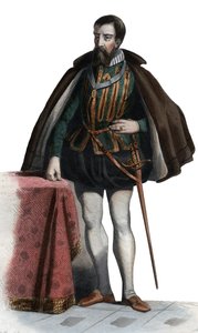 Francois I de Lorraine (1519-1563), Guise hercege, Aumale hercege, francia katona és politikus portréja. alkotó: French School