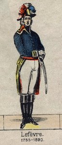 Francois Joseph Lefebvre (1755-1820) Dantzig és a Birodalom hercege, Franciaország párja, majd a Birodalom bárója és Franciaország Marechal párja portréja. Epinal képe a 19. század végéről. alkotó: French School