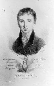 Liszt Ferenc (1811-86) 11 éves portréja alkotó: French School