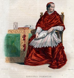 Georges dAmboise (1460-1510), francia bíboros és államminiszter portréja. alkotó: French School