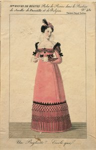 Giuseppina Ronzi de Begnis portréja Rosina szerepében Gioachino Rossini „A sevillai borbély” című filmjében; alkotó: French School
