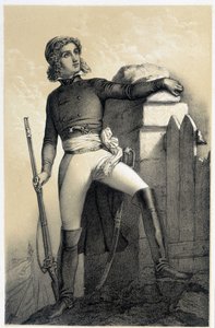 Henri du Vergier, La Rochejaquelein (vagy Verger de La Rochejacquelein) grófjának (1772-1794) portréja – Albert Maurin „Galerie historique de la Revolution francaise” című könyvében alkotó: French School