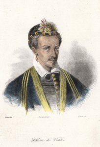 Henrik (1551-1589), francia király portréja. (fülbevalóval). Metszet 19. század. alkotó: French School