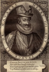 Henrik (1553-1610) francia király portréja - IV. Henrik (1553-1610) francia király portréja - metszet 17. század alkotó: French School