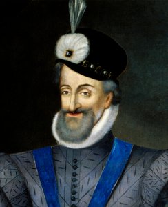 IV. Henrik (1553-1610) francia király portréja. Részlet. Névtelen francia festészet a 17. századból. Olajfestmény. Mérete: 0,95x1,13 m. Kötelező említés: Sully sur Loire, Chateau de Sully alkotó: French School