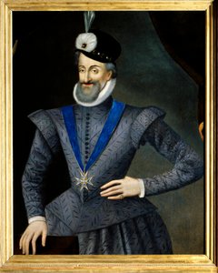 IV. Henrik (1553-1610) francia király portréja. Nála van a Szentlélek Rendjének (Szentlélek rendjének) jelvényének nyaklánca. Névtelen francia festészet a 17. századból. Olajfestmény. Mérete: 0,95x1,13 m. Kötelező említés: Sully sur Loi alkotó: French School