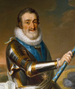 IV. Henrik francia portré, páncélban, részlet alkotó: French School