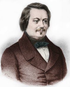 Honore de Balzac (1799-1850) francia regényíró portréja. alkotó: French School