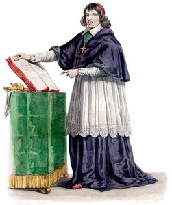 Jean Francois Paul de Gondi (Gondy) (1614-1679), de Retz bíboros, francia koadjutor püspök portréja. alkotó: French School