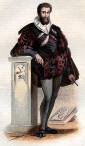 Jean Goujon (1510-1566) francia szobrász és építész portréja. alkotó: French School