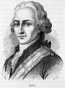 Jean Nicolas Pache (1746-1823) francia politikus portréja, aki köztéri emlékművekre vésette a Francia Köztársaság mottóját: „Liberté, Egalité Fraternité” - metszet alkotó: French School