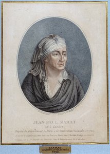 Jean Paul Marat (1743-1793) francia orvos, publicista és politikus portréja alkotó: French School