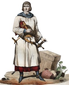 Jean de Joinville (1225-1317), a középkori Franciaország krónikása portréja. alkotó: French School