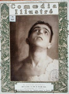 Leonid Massine (1895-1979) portréja, borítóillusztráció a „Comedia Illustre” Magazinból, 1914. május 5. (színes litó) alkotó: French School