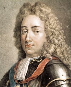 Louis-Joseph of Bourbon, Vendome hercegének portréja, színes metszet alkotó: French School