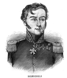 Louis Alexis Desmichels francia tábornok (1779-1845) portréja. Metszet a „Les Illustrations De L