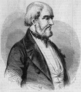 Louis Garneray (1783-1857) francia tengerész, festő és tengertörténész portréja. Metszet a „” Le Monde Illustré”” 26. számában, október 10 alkotó: French School