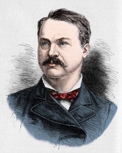 Louis Honore (Louis Honore) Frechette (1839-1908), kanadai költő és drámaíró portréja. Charles Georges metszete a „” Le Monde Illustré”” 1328. számában, 1882. szeptember 9-én. alkotó: French School