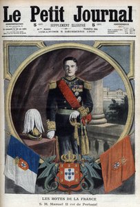 Manuel portugál király (1889-1932) portréja párizsi látogatása során – „Le Petit Journal”, december 5. alkotó: French School