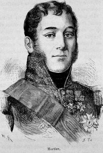 Mortier, Treviso hercegének (1768-1835), Franciaország marsalljának portréja, akit Fieschi támadása során öltek meg – Henri Martin „Franciaország története” c. alkotó: French School