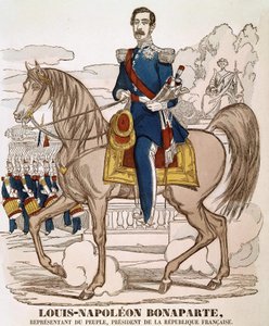 III. Napóleon portréja - a nép képviselője, a Francia Köztársaság elnöke. (Charles Louis Napoleon Bonaparte) (1808 - 1873). Gerinckép. alkotó: French School