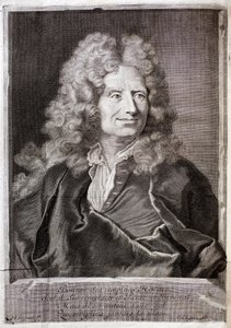 Nicolas Boileau, más néven Boileau Despreaux (Boileau-Despreaux) (1636-1711) költő, író portréja. Metszet M. Boileau Despreaux műveinek illusztrálására történelmi megvilágítással, 1. kötet, Fabre et Barillot kiadás alkotó: French School