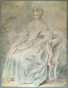 Olympe de Gouges (özvegy Aubry, más néven Marie Gouze) portréja (Madame Aubry) (1748-1793) feminista, politikus és írónő. Névtelen 18. századi akvarell. Homályos. 0,21x 0,28 m. Párizs, Louvre Múzeum alkotó: French School