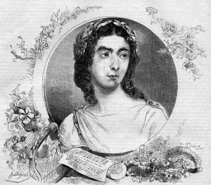 Pauline Viardot (1821-1910) francia énekesnő portréja Cristoph Willibald von Gluck (1714-1787) német zeneszerző „Orphee” című operájában. Metszet a „” Le Monde Illustré”” 137. számában, november 26 alkotó: French School