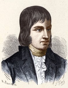 Philippe Lebon (1769 - 1804), francia mérnök és vegyész (a gázvilágítás feltalálója) portréja - az Album de la Science című kiadványban; jeles tudósok; Nagy felfedezések””” 1896. alkotó: French School