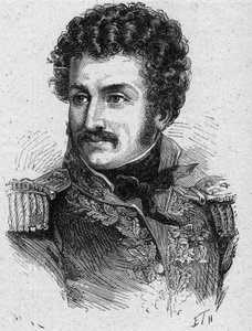 Pierre Yriex (Pierre Yrieix) Daumesnil (1776-1832), francia tábornok az első birodalom és a helyreállítás idején portréja - 1889-es metszet - Magángyűjtemény alkotó: French School
