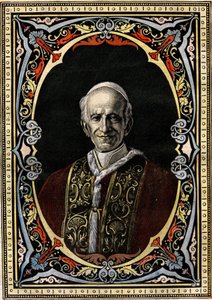XIII. Leó pápa portréja (XIII. Leone, Gioacchino Pecci alkotó: French School