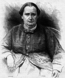 Elisa Napoleone Baciocchi hercegnő (1806-1869), I. Napóleon unokahúga portréja. Metszet a „” Le Monde Illustré”” 618. sz.-ban, 1869. február 13-án. alkotó: French School