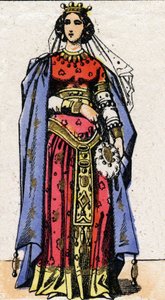 Nantilde királynő portréja (kb. 610-642). alkotó: French School